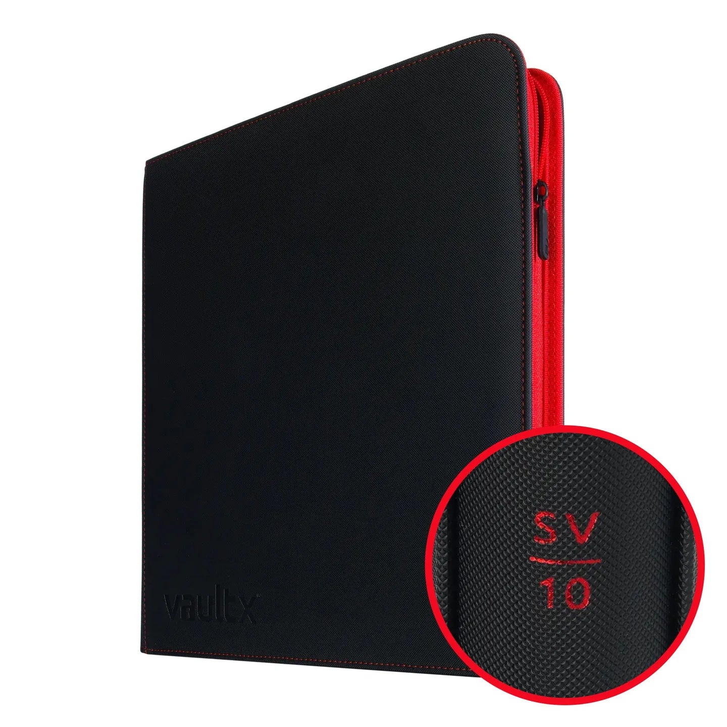 VaultX Scarlet & Violet Zip Binder - 12-Pocket