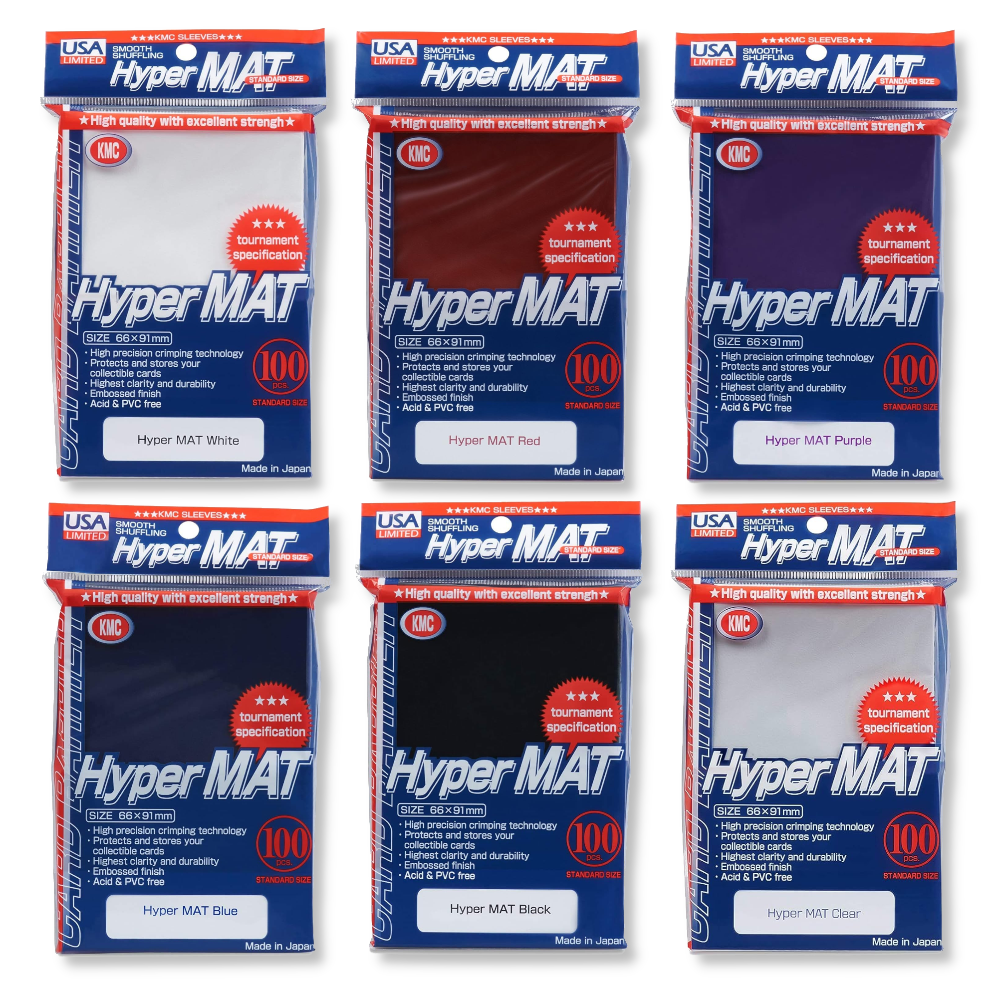 KMC Hyper Mat Card Sleeves (USA 100 pack) Moxie Card Shop KMC Hyper Mat Card Sleeves (USA 100 pack) Moxie Card Shop