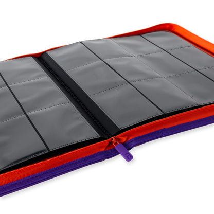 VaultX Scarlet & Violet Zip Binder - 12-Pocket