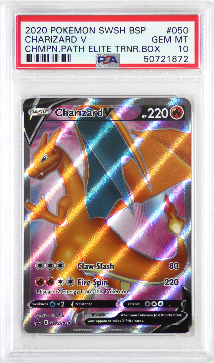 Charizard V (SWSH 050) PSA 10 Graded Slab