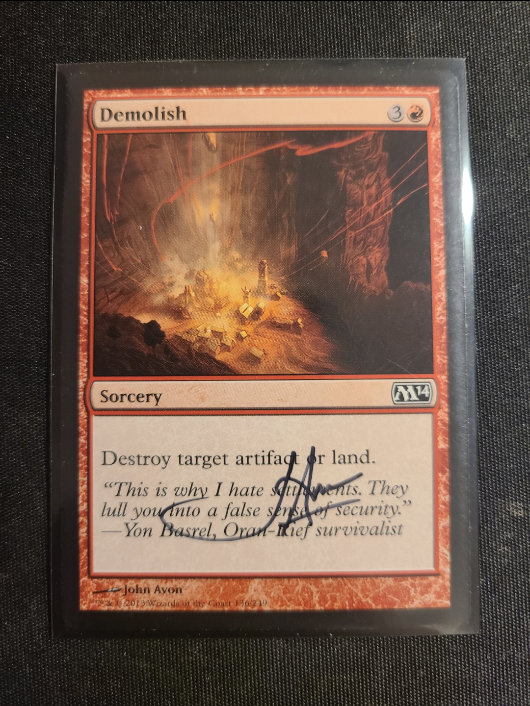 Demolish [M14] - John Avon Signature - Magic: The Gathering