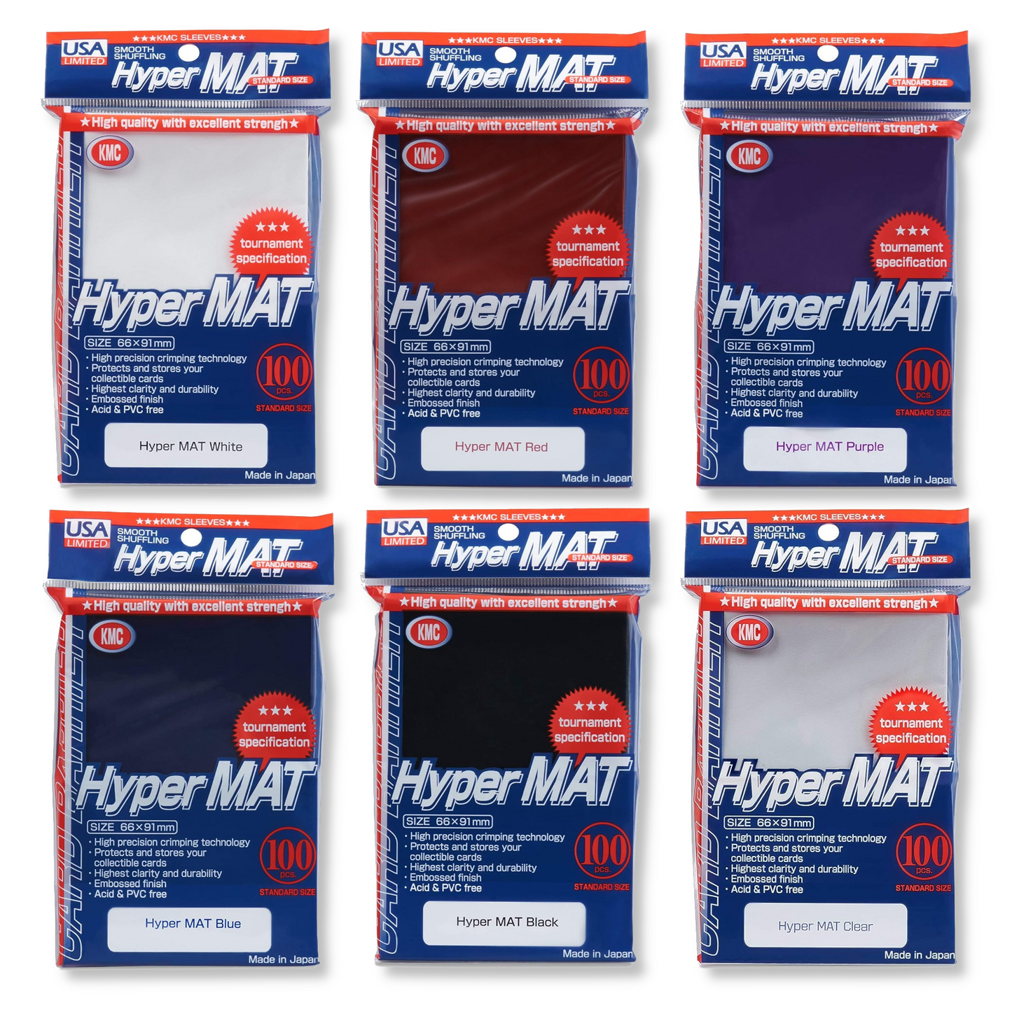 KMC Hyper Mat Card Sleeves (USA 100 pack)