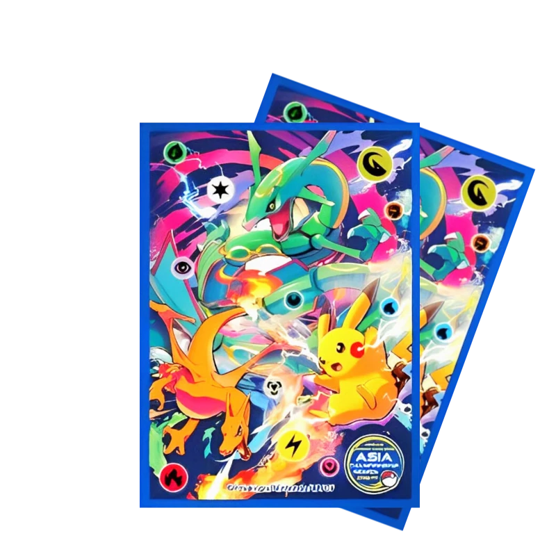 Pokemon "ASIA CHAMPIONSHIP 22-23: Pikachu, Rayquaza, & Charizard" Card Sleeves (64 count)