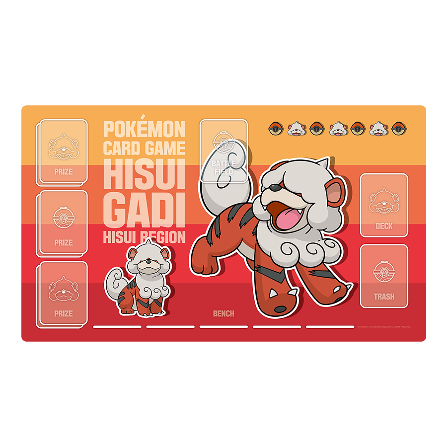 Pokemon Hisuian Growlithe Playmat