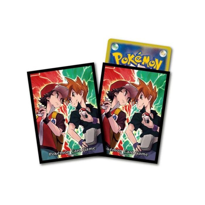 Pokemon "Red & Green" Card Sleeves (64 count)