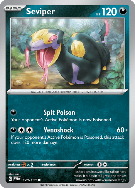 Seviper Scarlet & Violet Pokemon Card – Moxie Card Shop